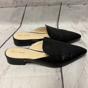 Cole Haan Women's Black Leather Mules